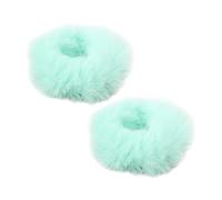 Coleteros para el pelo sintético - Accesorios Super Fluf fy Faux F ur Scrunchie - 2 gomas elásticas para el pelo del mismo color para coletas de caballo, esponjosas y duraderas, muy bonitas