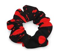 Coleteros para mujer con estampado clásico de terror y salpicaduras de sangre, color rojo, sin dejar rastro, para peinar trenzas y coletas. Sujetadores de coleta que no dañan el cabello. Accesorios pa