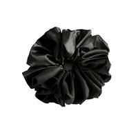 Coleteros Pelo Mujer 1 coletero extragrande de seda sintética, esponjoso, de alta elasticidad, suave y sedoso, de lujo, informal y cómodo for mujer.(Black)