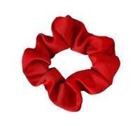 Coleteros Pelo Mujer 2pc Women Red Scrunchies Satin Elastic Hair Bands Ponytail Holders Tie Solid Color Rope Scrunchy Rubber Band Rings para Accesorios(10cm)
