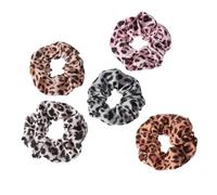 Coleteros pelo mujer 5pcs/lot Hair Scrunchies Scrunchy Accessories Elastic Band Chiffon Holder Headwear Ties Print Leopard Women Party(All color)