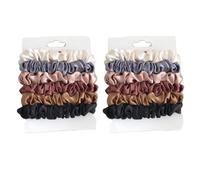 Coleteros Pelo Mujer De Tela 12/6pcs Satin Hair Scrunchies Elastic Minimalist Ties Solid Color Silk Rope Accessories(12multicolor)
