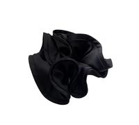 Coleteros Pelo Mujer De Tela 2pc Big Hair Tie Ribbon Scrunchies Satin Elastic Band Bow Women Simple Temperament Ponytail Accessories(Black)