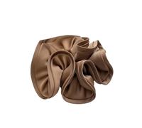 Coleteros Pelo Mujer De Tela 2pc Big Hair Tie Ribbon Scrunchies Satin Elastic Band Bow Women Simple Temperament Ponytail Accessories(Khaki)