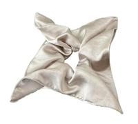 Coleteros Pelo Mujer De Tela 2pc Large Square Scrunchies Satin Silk Elastic Hair Bands Women Solid Ponytail Holder Ties Accessories(Apricot)