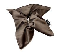 Coleteros Pelo Mujer De Tela 2pc Large Square Scrunchies Satin Silk Elastic Hair Bands Women Solid Ponytail Holder Ties Accessories(Coffee)