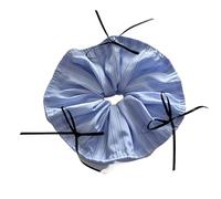 Coleteros Pelo Mujer De Tela 2pc Light Blue Striped Bow Ribbon Large Intestine Scrunchie Salt Fresh All Seasons Versatile Women's Hair Accessories(Blue1)