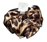 Coleteros Pelo Mujer De Tela 2pc Retro Leopard Print Hair Scrunchie Oversize Ring Ponytail Elastic Stretchy Hairband Rope For Woman Accessories(Color 1)