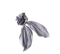 Coleteros Pelo Mujer De Tela 2pc Satin Bow Long Ribbon Scrunchies Elastic Hair Bands Women Ponytail Holder Ties Solid Headband Accessories(Lavender)