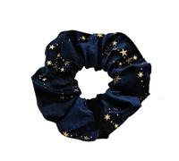 Coleteros Pelo Mujer De Tela 2pc Velvet Star Scrunchies Elastic Hair Bands Women Headbands Ponytail Holder Ties Winter Accessories(Deep Blue)