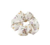 Coleteros Pelo Mujer De Tela 2pc Woman Small Fresh Fabric Flower Printing Elastics Hair Band Sweet Scrunchies Tie Ponytail Hold Accessories(Tulips Purple)