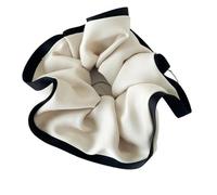 Coleteros Pelo Mujer De Tela 2pc Women Scrunchies Contrast Color Elastic Rubber Band Lady Hair Accessories Ties(Beige)
