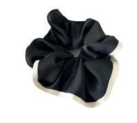 Coleteros Pelo Mujer De Tela 2pc Women Scrunchies Contrast Color Elastic Rubber Band Lady Hair Accessories Ties(Black)
