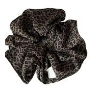 Coleteros Pelo Mujer De Tela 3pc Leopard Print Oversized Scrunchie For Women Elastic Big Hair Tie Girls Black Rubber Bands Retro Rope(Color 2)