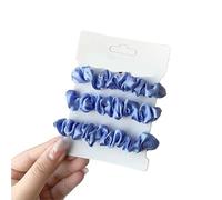Coleteros Pelo Mujer De Tela 3pcs/set Woman Silk Hair Scrunchies Set Solid Colors Rubber Band Ponytail Holders Ties Women Accessories(Color 21)
