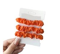 Coleteros Pelo Mujer De Tela 3pcs/set Woman Silk Hair Scrunchies Set Solid Colors Rubber Band Ponytail Holders Ties Women Accessories(Color 16)