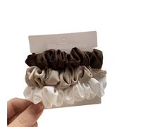 Coleteros Pelo Mujer De Tela 3pcs/set Woman Silk Hair Scrunchies Set Solid Colors Rubber Band Ponytail Holders Ties Women Accessories(Color 26)