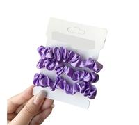 Coleteros Pelo Mujer De Tela 3pcs/set Woman Silk Hair Scrunchies Set Solid Colors Rubber Band Ponytail Holders Ties Women Accessories(Color 20)