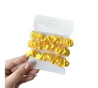 Coleteros Pelo Mujer De Tela 3pcs/set Woman Silk Hair Scrunchies Set Solid Colors Rubber Band Ponytail Holders Ties Women Accessories(Color 14)