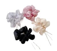 Coleteros Pelo para Cola de Caballo, 4 Uds. De Gomas Para El Pelo De Seda, Con Temperamento, Cola De Caballo, Para El Pelo, Tocado Gomas de Pelo Mujer