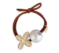 Coleteros Pelo para Cola de Caballo, 5 Uds. Elegantes Gomas Para El Pelo Con Perlas Y Diamantes De Imitación, Cuerdas Elásticas Para El Pelo, Accesorios Para Niñas Gomas de Pelo Mujer