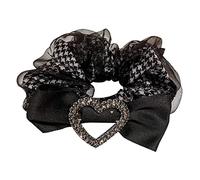 Coleteros Pelo para Cola de Caballo, Love Bow Hair Ring Mesh Hair Rope Wild Head Rope Head Jewelry Plate Accesorios Para El Cabello Gomas de Pelo Mujer