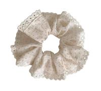 Coleteros suaves y elásticos para el cabello, con ribete de encaje de puntos, transpirables, elegante accesorio para decoración de fiestas, coletero de encaje elástico para uso diario