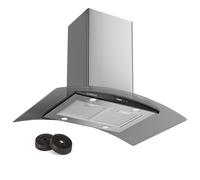 Colette 90cm 575m³/h Campana Extractora de Isla Plata