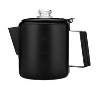 COLETTI Black Bozeman - Cafetera percolador para camping, estufa de café, percolador de café - El percolador más elegante de Estados Unidos - Acero inoxidable puro, sin aluminio ni plástico (6 tazas)