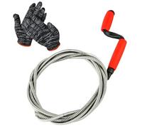 Colexy Cable Desatascador Tuberias, Desatascador Tuberias Profesional, Muelle Desatascador, Plumbing Tools, Sirga Desatascador WC, Desatascadors Fregadero con Guantes, Tubería Cable Desatascadors 5m