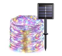 Colexy Guirnalda Luces Exterior Solar 7M 50 LED Guirnaldas Luces 8 Modos IP65 Alambre de cobre Impermeable Luce Exterior Solar para Navidad Decoración de Jardín Patio Balcón Fiesta de Bodas