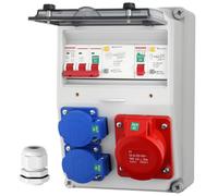 COLFULINE Cuadro de Obra IP66 2 Schuko + 1 CEE 16A Protección FI/LS RCBO