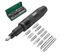 COLFULINE Destornilladores Impacto con 12 PCS Puntas para Slot, Phillips, Hex, Destorgolpe de Golpe Impacto, Atornillador de 1/2" Herramientas de Reparación Precisión Negro