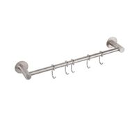 Emuca Colgador adhesivo para utensilios de cocina para mueble 5 ganchos acero inoxidable
