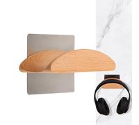 Colgador adhesivo para auriculares: construcción de madera, diseño autoadhesivo, no requiere taladro | El soporte de pared que ahorra espacio mantiene los auriculares organizados y los protege de daño