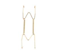 Colgador ajustable de acero inoxidable para exhibición de pared (6-16 pulgadas), marco de clip dorado desmontable, asegura platos y platos decorativos (7 pulgadas)