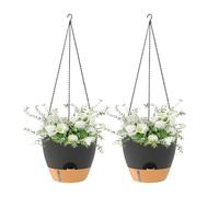 Colgador autoriegable - de macetas de de Dos Piezas, Cesta de Almacenamiento, Juego de macetas para Colgar en Ventanas de Pared, solución de decoración para Interiores y Exteriores