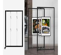 Colgador Cuadros Expositor Publicitario, Estante Plegable con Riel para Galería para Fiesta De Graduación, Soporte para Carteles De Interior Al Aire Libre Expositor(3pcs,100x250cm/39.4x98.4in)
