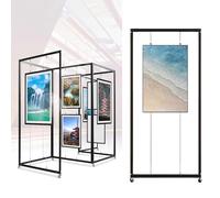 Colgador Cuadros Expositor Publicitario, Expositor De Pintura Publicitaria Plegable, Panel De Exhibición Independiente, Sistema Para Colgar Cuadros De Galería(5pcs,100x200cm/39.4x78.7in)