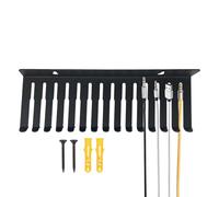 Colgador de cables montado en la pared | Soporte de almacenamiento de alambre de acero con 13 ranuras, montaje en pared, fácil de instalar, gestión de cables para salas de servidores, bancos de