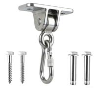 Colgador de columpio resistente de acero inoxidable 304 con rotación suave para gimnasio, yoga, boxeo, saco de arena, soporte de montaje de viga, plata, 850 kg (E)