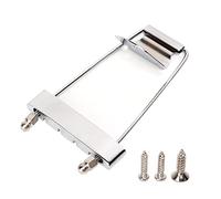 Colgador de cuerdas para guitarra de 4 cuerdas, colgador en forma de trapecio de metal plateado sin rebabas para bajo eléctrico y guitarra de 4 cuerdas, puente de repuesto con