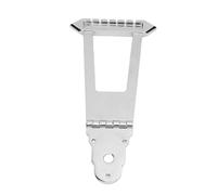 Colgador de cuerdas para guitarra de 6 cuerdas, pieza de puente para bajo acústico de jazz de metal, colgador de repuesto plateado con acabado brillante para guitarras eléctricas y