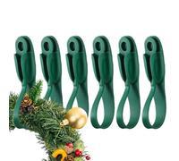 Colgador de guirnaldas navideñas: Correas de Navidad Reutilizables, con Las Superficies, Fuerte Agarre para una colocación Segura y de calcetín de Navidad | barandillas, repisas de Chimenea