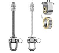 Colgador de Hamaca，Suuwwn 2pcs 18cm Juegos de Columpios con Gancho Giratorio 180° Acero Inoxidable Giratorio Kit Montaje Juego Cojinetes Interior Exterior Parque Saco de Boxeo Saco Arena