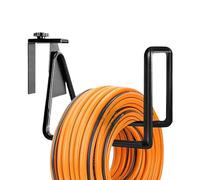 Colgador de manguera de jardín montado en la pared, estante de ganchos para tubos de agua, soporte de manguera de metal resistente para pared, estante de organización de almacenamiento de tuberías que