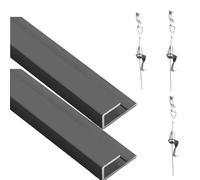 Colgador de metal para exhibición de fotos con cuerda de alambre para techo, gancho de pintura de galería de arte para colgar pinturas, piezas de arte hechas a mano y dibujos
