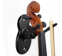 Colgador de Montaje en Pared para Violín, Base de Hierro, Soporte para Percha de Violín con Gancho para Arco, Soporte de Gancho para Viola y Violín de Doble Cabeza para Estudio en Casa(1 Pcs)