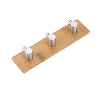 Colgador de pared de acero inoxidable, sin instalación de tornillos para el armario del baño en el dormitorio, organizador simple para toallas bolsas de ropa llaves (gancho triple)