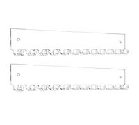 Colgador de pared para collares, 2 ganchos de acrílico transparente, organizador de collares de pared de 12 ganchos, estante de exhibición de joyas para pulseras, anillos, brazaletes, almacenamiento